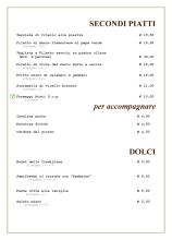 Albergo dei Pescatori Menù alla carta